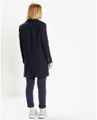 Manteau en Laine mélangée Brise bleu marine