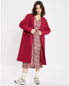 Manteau en Laine mélangée Balba rouge foncé