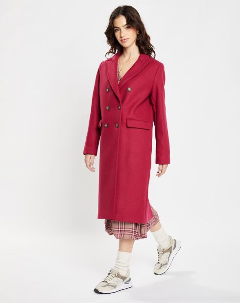 Manteau en Laine mélangée Balba rouge foncé