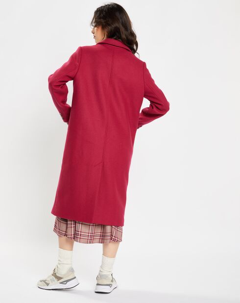 Manteau en Laine mélangée Balba rouge foncé