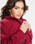 Manteau en Laine mélangée Balba rouge foncé