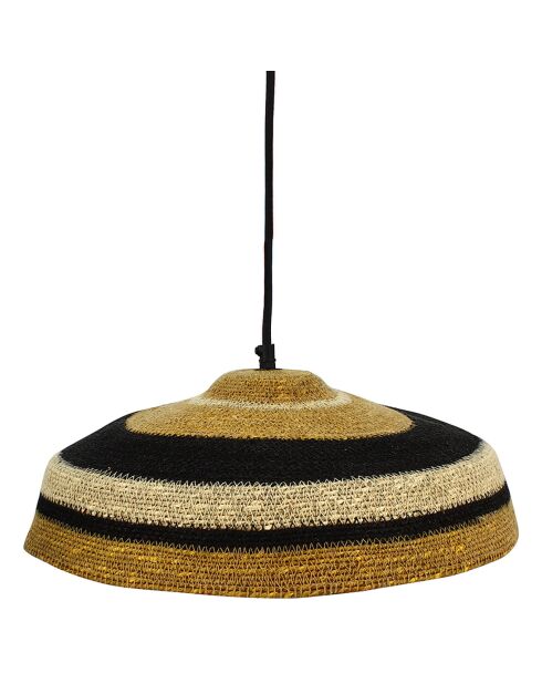 Suspension en Jonc de Mer Trinidad naturel/noir -  45x13 cm