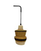 Lampada da parete Natural Antigua Seagrass - 15x16 cm