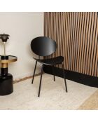 2 Chaises en Bois Gaspard noires - 49x57.5x82.5 cm