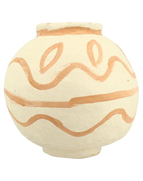 Vaso Merzouga in cartapesta sabbia/terracotta - 30x30x30 cm