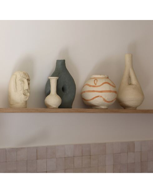 Vaso Merzouga in cartapesta sabbia/terracotta - 30x30x30 cm