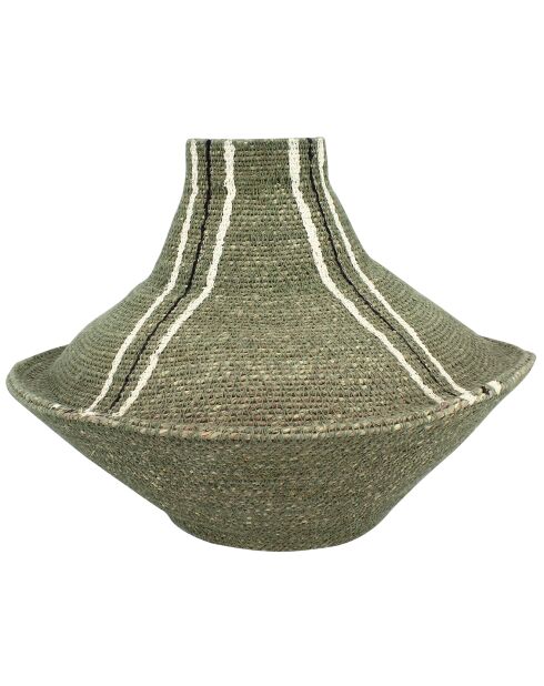 Vase en Jonc de Mer fait main Oulad vert - 36x31 cm