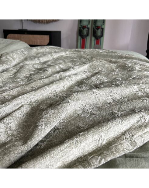 Kelim-Steppdecke, gewebt im Reliefmuster, Byzanz, grün - 140x220 cm