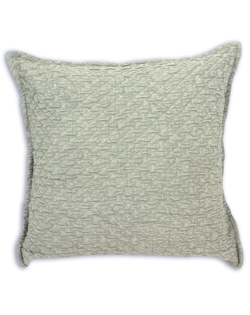 Coussin gauffré Gali vert - 45x45 cm