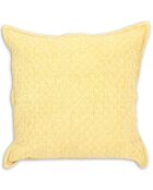 Coussin gauffré Gali jaune - 45x45 cm