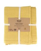 Mantel Camaro de algodón 100% gasa doble, color amarillo, 150 x 250 cm