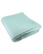 Nappe 100% Double Gaze de Coton Camaro verte - 150x250 cm