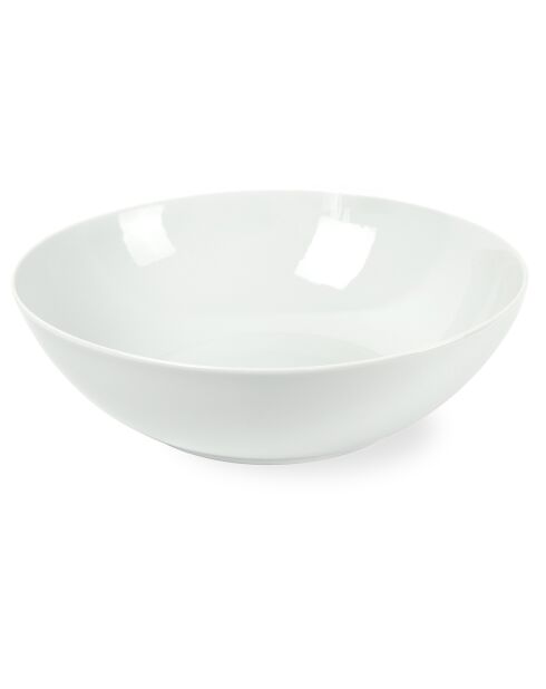 Saladeschaal van wit Como porselein - D.25 cm