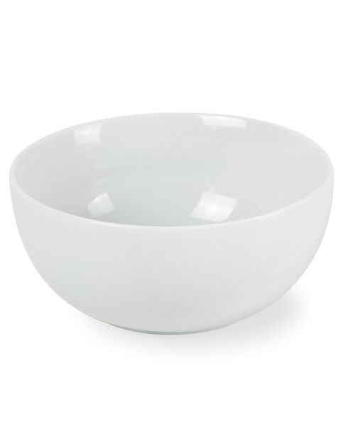 6 tazones de desayuno blancos de porcelana Como, 30 cl