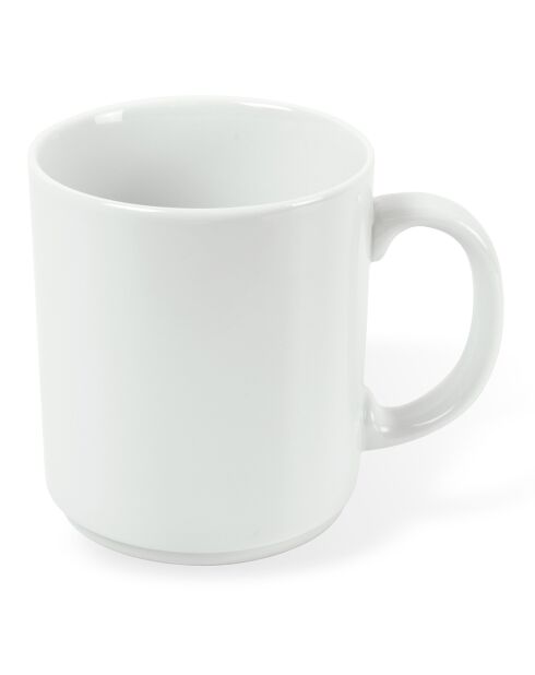 6 weiße Como-Porzellanbecher, 30 cl