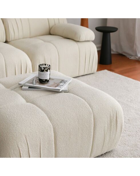 Pouf Soli écru - 89x43x89 cm