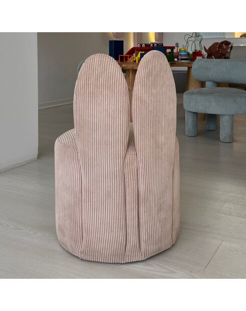 Pouf Bunny rose - 39x58x39 cm