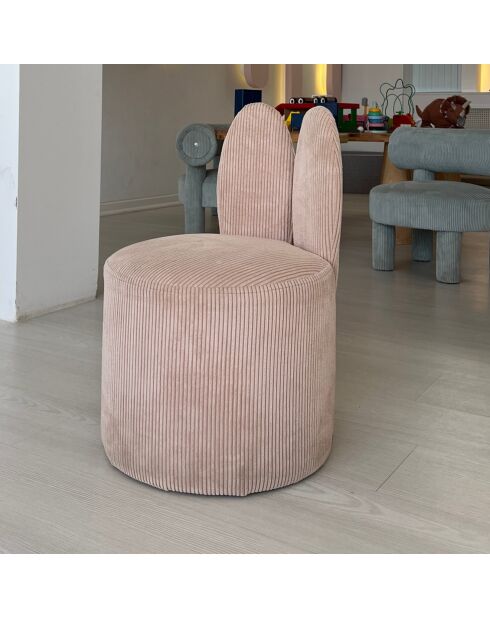 Pouf Bunny rose - 39x58x39 cm