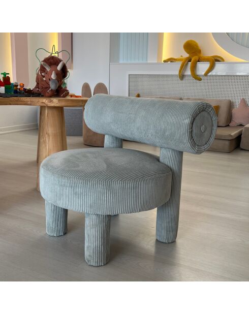 Fauteuil Enfant Dino bleu - 39x58x39 cm