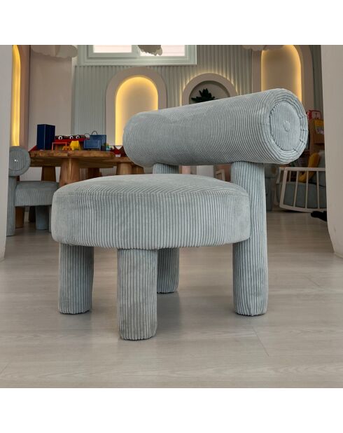 Fauteuil Enfant Dino bleu - 39x58x39 cm