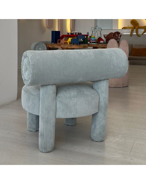 Fauteuil Enfant Dino bleu - 39x58x39 cm