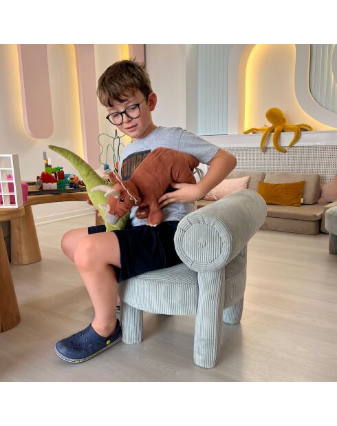 Fauteuil Enfant Dino bleu - 39x58x39 cm