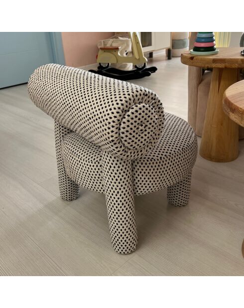 Fauteuil Enfant Dino noir/blanc - 39x58x39 cm