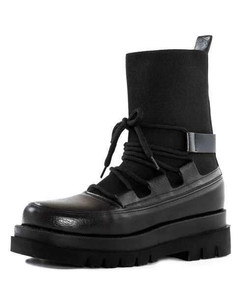 Grace schwarze Stiefel - 5 cm Absatz