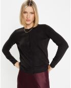 Cardigan en Maille oeko tex Fanny droit noir