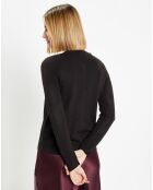 Cardigan en Maille oeko tex Fanny droit noir