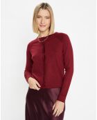 Cardigan en Maille fine Fanny bordeaux