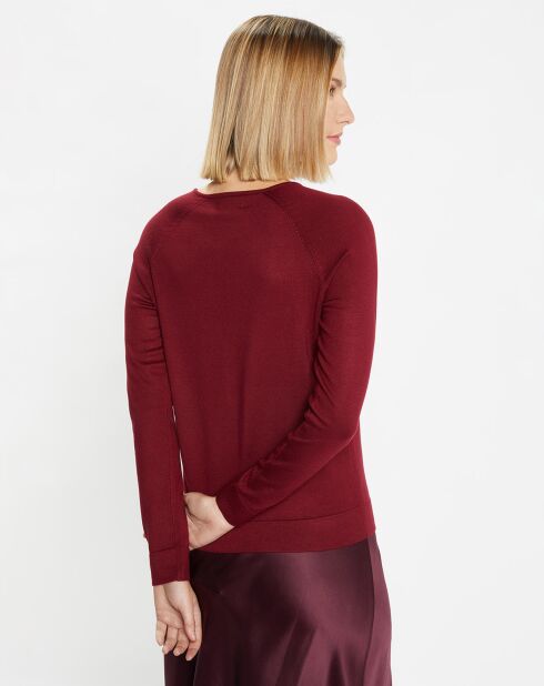 Cardigan en Maille fine Fanny bordeaux