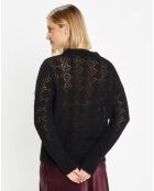 Pull en Maille pointelle mousseuse noir