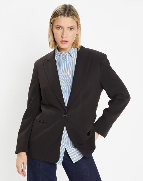 Veste blazer cintrée Paul noire