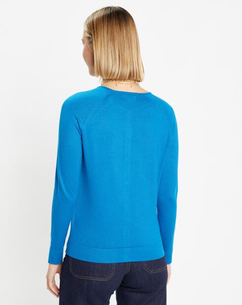 Cardigan en Maille fine Fanny bleu moyen