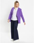 Veste blazer Rune double boutonnage violette