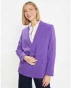 Veste blazer Rune double boutonnage violette