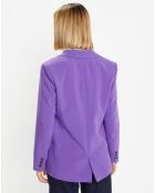 Veste blazer Rune double boutonnage violette