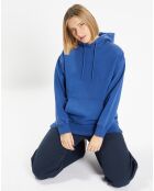 Sweat en Coton bio Raffut à capuche bleu