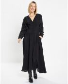 Robe mi-longue Melisse fluide fibres Ecovero® noire