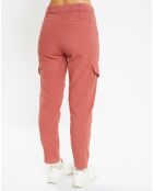 Pantalon cargo en Twill de Coton recyclé Robin rouge foncé