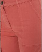 Pantalon cargo en Twill de Coton recyclé Robin rouge foncé