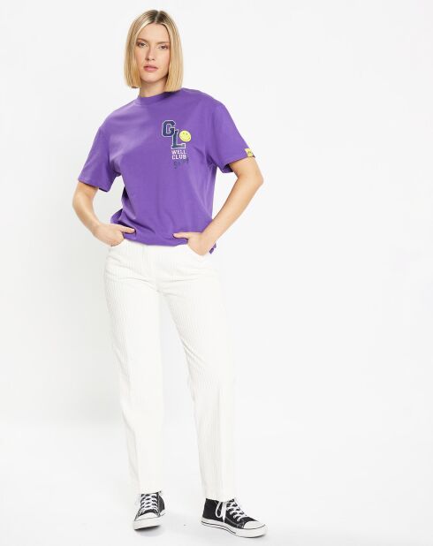 T-Shirt en Coton bio Smiley violet