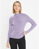 Pull en Maille stretch de fibres Ecovero® Bya lavande