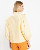 Blouse en Popeline de Coton Mimosa jaune clair