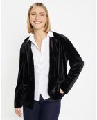 Veste blazer en Velours lisse noire