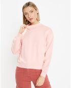 Sweat court en Coton bio molletonné Billie rose