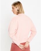 Sweat court en Coton bio molletonné Billie rose