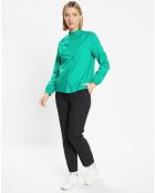 Blouse Charlotte à fronces verte