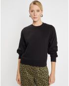 Sweat en Coton molleton biologique Lou noir